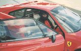 Alun Watkins racing his eco-friendly Ferrari at Silverstone -  click for larger image